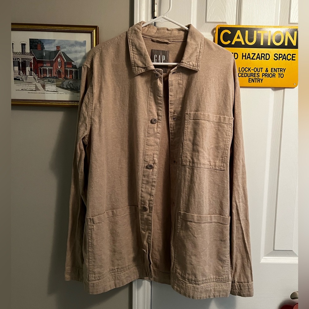 GAP Linen Blend Chore Coat/overshirt. Medium